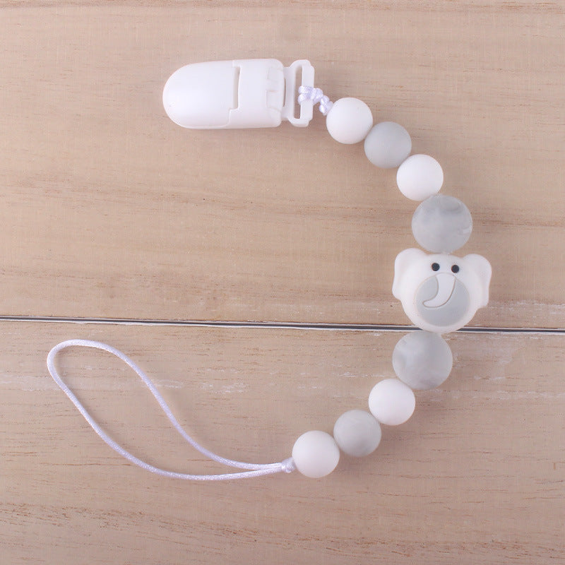 Baby silicone nipple chain clip