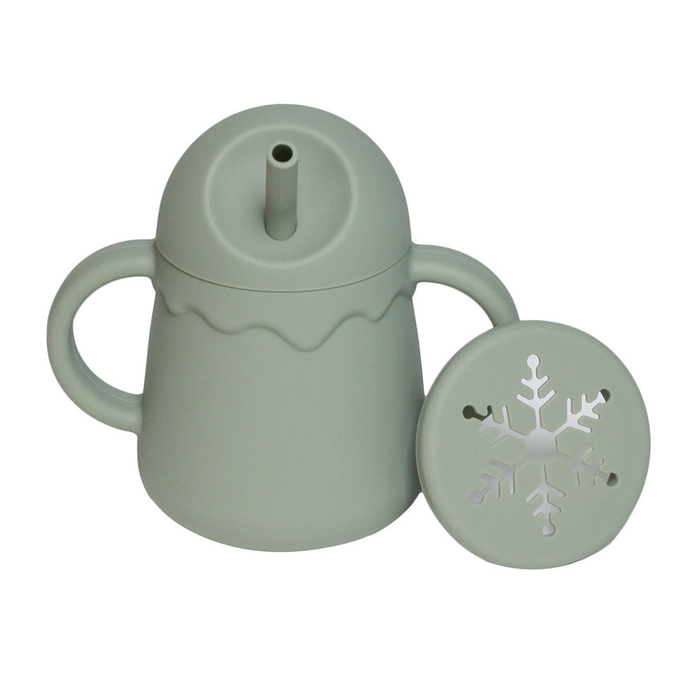 Silicone Children's Two-in-one No-spill Cup