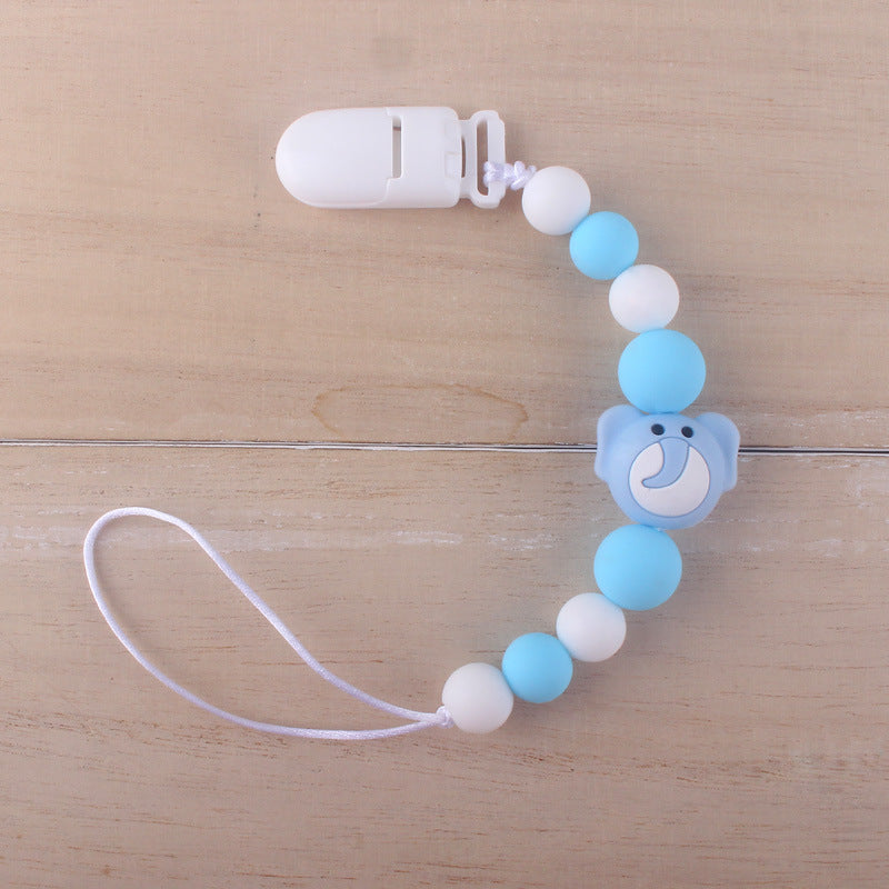 Baby silicone nipple chain clip