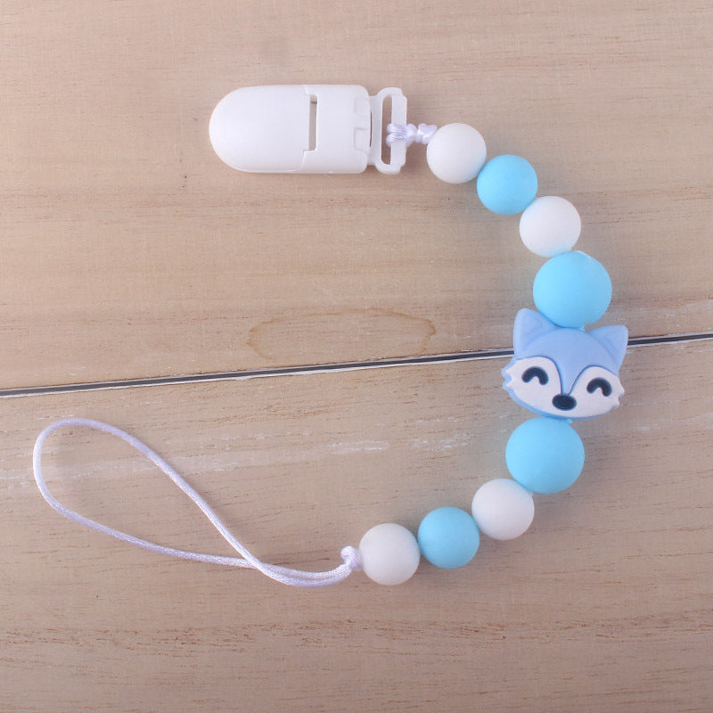 Baby silicone nipple chain clip