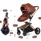 High Landscape Baby Stroller 360-degree Rotation 3-in-1 Basket Foldable