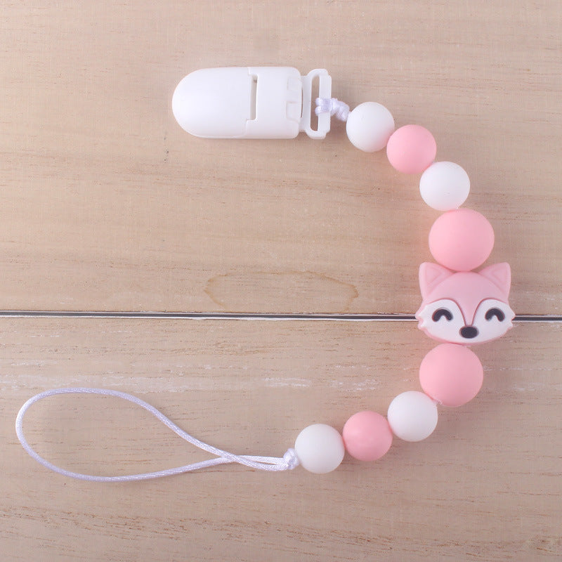 Baby silicone nipple chain clip