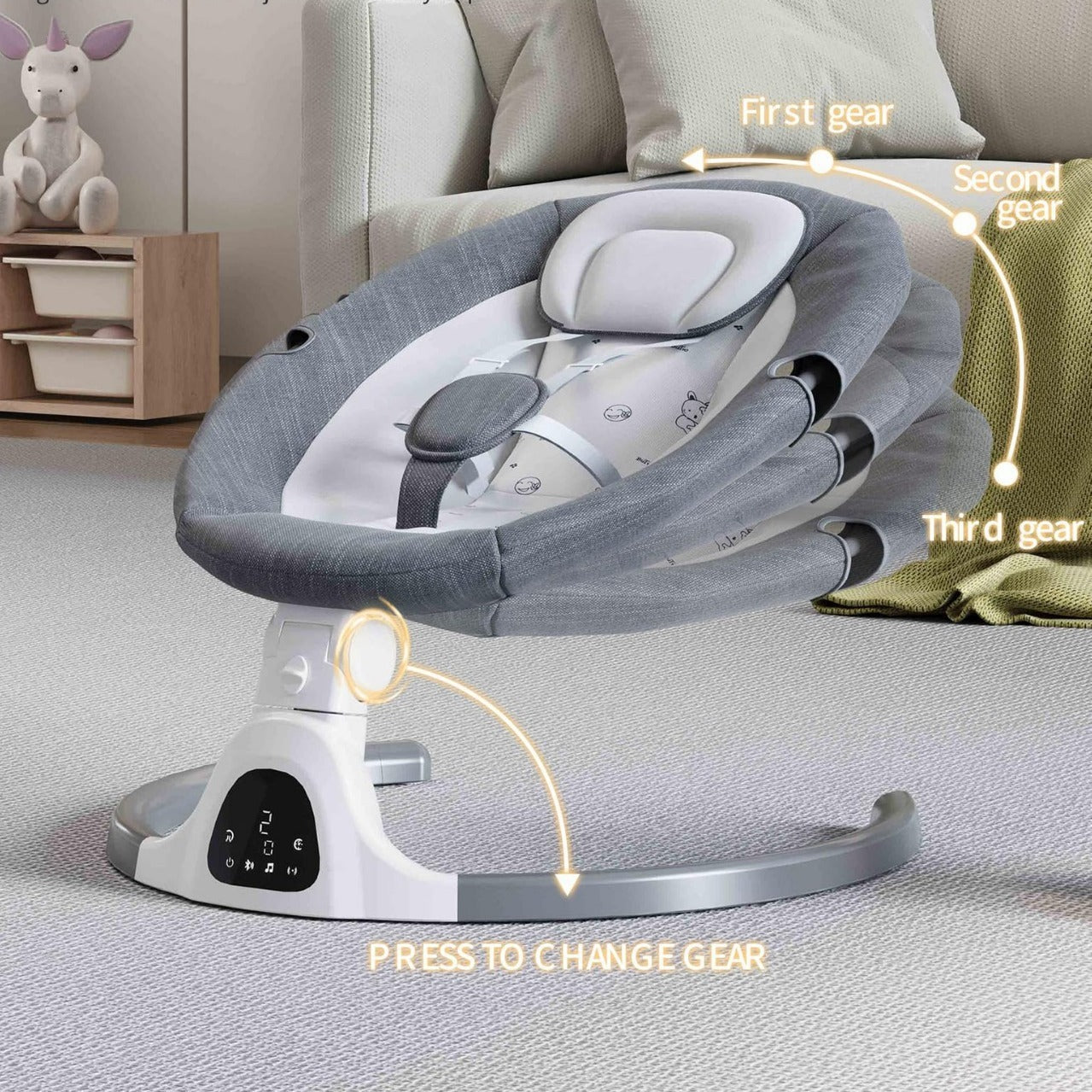 Baby Electric Smart Rocking Chair Coax Sleeping Multifunctional Cradle