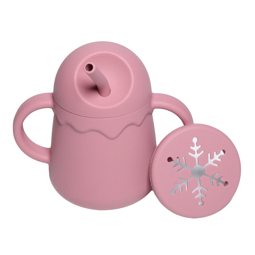 Silicone Children's Two-in-one No-spill Cup