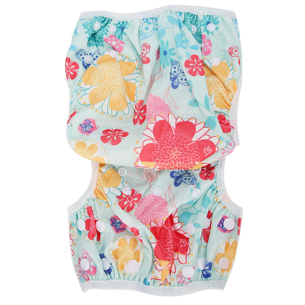 Baby Swimming Diaper Cartoon Floral Pattern Washable Waterproof Unisex Baby Diaper XLD25