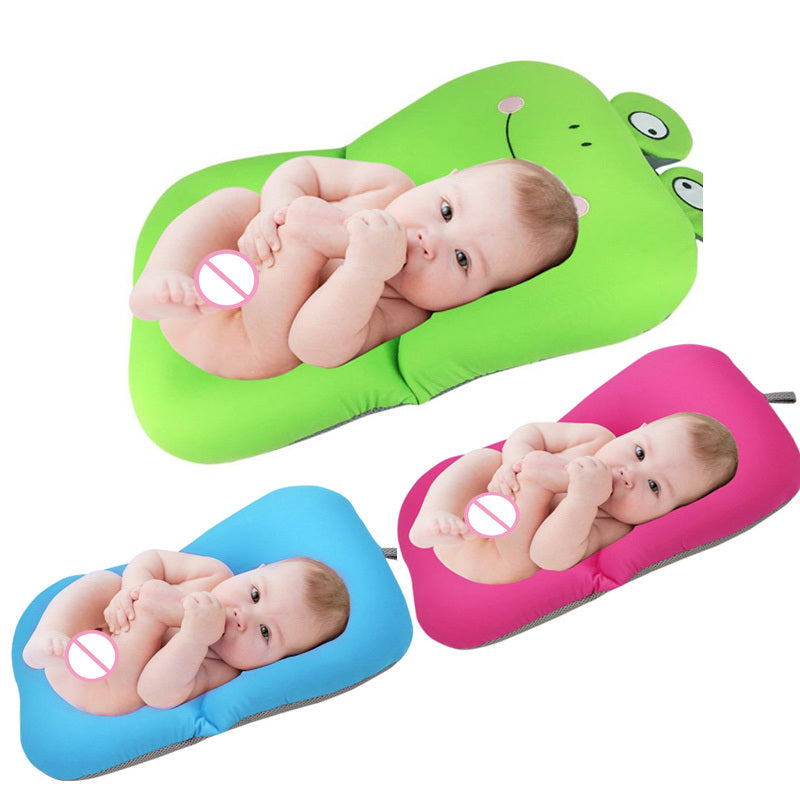 Newborn Bath Floating Pad Mat Baby Bath Tub Pad & Chair & Shelf Bathtub Seat Infant Support Cushion Mat Bath Mat Toddler Bloom