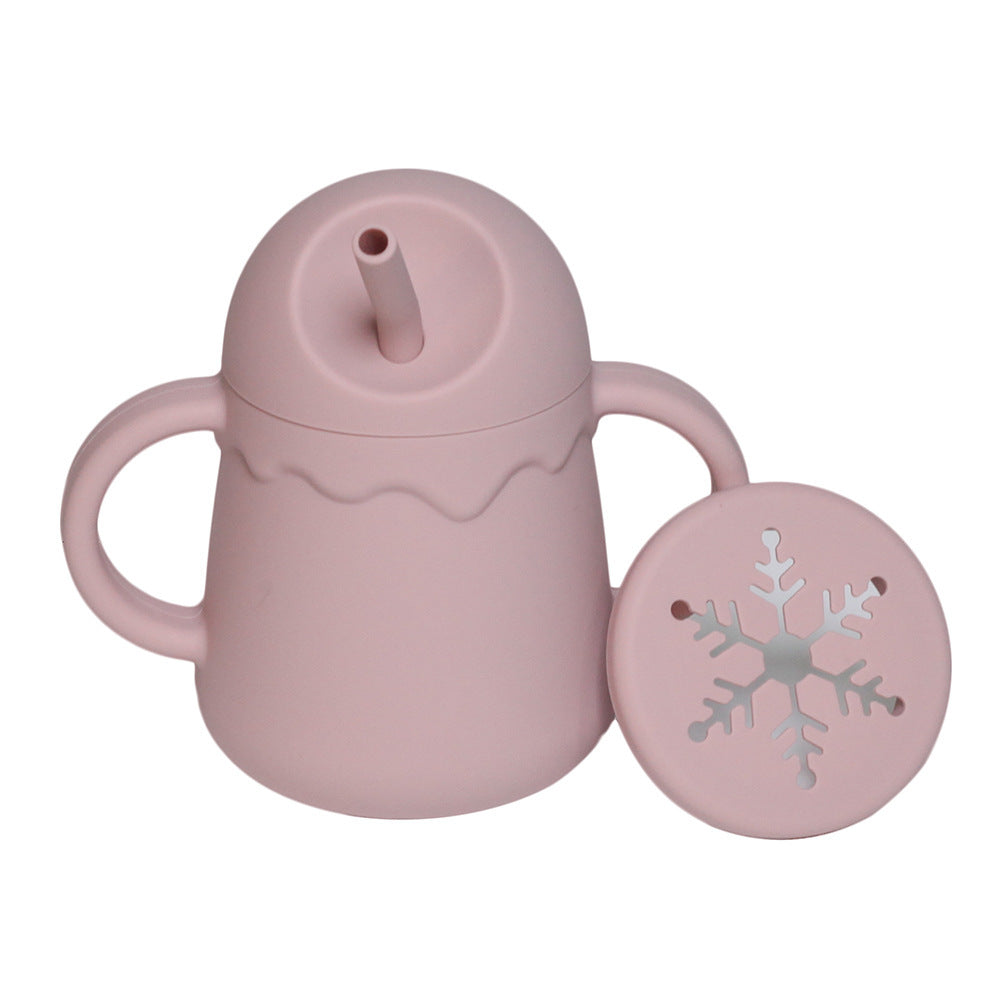 Silicone Children's Two-in-one No-spill Cup