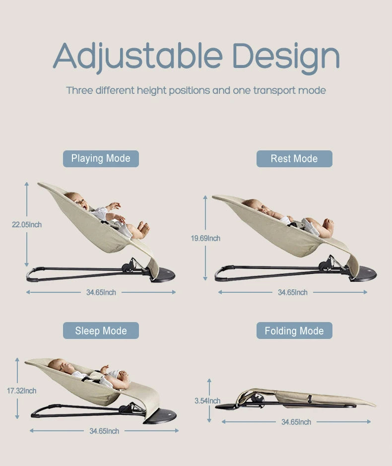 AnGku chaise à bascule pour bébé chaise balançoire multifonction Portable pour enfant en bas âge siège videur réglable avec jouets