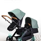 2025 NOUVEAU Poussette double Nouveau chariot bébé 2 en 1 landau avec siège auto Poussette bébé pour deux enfants Pliable Léger