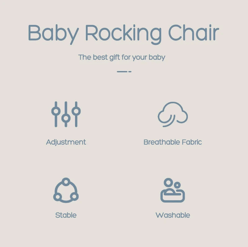 AnGku chaise à bascule pour bébé chaise balançoire multifonction Portable pour enfant en bas âge siège videur réglable avec jouets