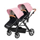 2025 NOUVEAU Poussette double Nouveau chariot bébé 2 en 1 landau avec siège auto Poussette bébé pour deux enfants Pliable Léger