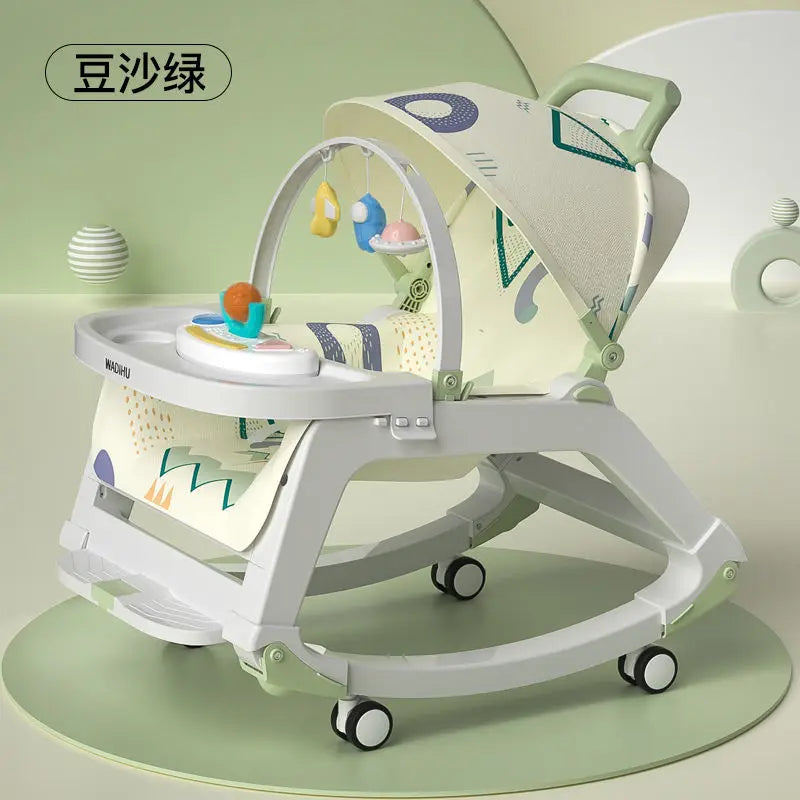 Chaise à bascule multifonction pour nouveau-né, berceau pour bébé, lit inclinable, poussette, chaise inclinable avec jouets pour 0-36 mois