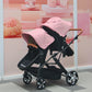 2025 NOUVEAU Poussette double Nouveau chariot bébé 2 en 1 landau avec siège auto Poussette bébé pour deux enfants Pliable Léger