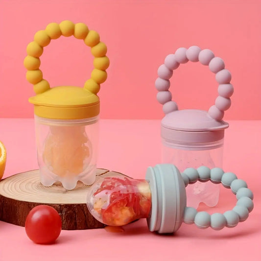 Mangeoire à fruits et légumes en Silicone pour enfants, 3 pièces, avec poignée, sucette de complément alimentaire parfaite, noël, Halloween, merci