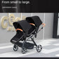 2025 NOUVEAU Poussette double Nouveau chariot bébé 2 en 1 landau avec siège auto Poussette bébé pour deux enfants Pliable Léger