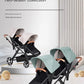 2025 NOUVEAU Poussette double Nouveau chariot bébé 2 en 1 landau avec siège auto Poussette bébé pour deux enfants Pliable Léger