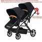 2025 NOUVEAU Poussette double Nouveau chariot bébé 2 en 1 landau avec siège auto Poussette bébé pour deux enfants Pliable Léger