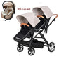 2025 NOUVEAU Poussette double Nouveau chariot bébé 2 en 1 landau avec siège auto Poussette bébé pour deux enfants Pliable Léger