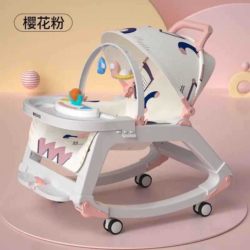 Chaise à bascule multifonction pour nouveau-né, berceau pour bébé, lit inclinable, poussette, chaise inclinable avec jouets pour 0-36 mois