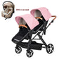 2025 NOUVEAU Poussette double Nouveau chariot bébé 2 en 1 landau avec siège auto Poussette bébé pour deux enfants Pliable Léger