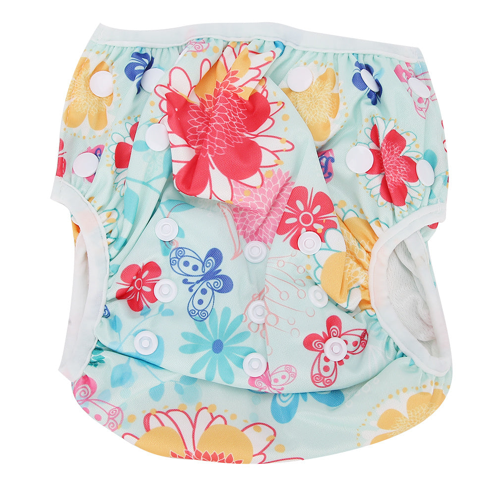 Baby Swimming Diaper Cartoon Floral Pattern Washable Waterproof Unisex Baby Diaper XLD25