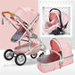 Sitting And Lying Portable Folding High-landscape Shock-absorbing Two-way Stroller For Newborn Babies