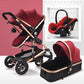 Sitting And Lying Portable Folding High-landscape Shock-absorbing Two-way Stroller For Newborn Babies