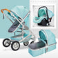 Sitting And Lying Portable Folding High-landscape Shock-absorbing Two-way Stroller For Newborn Babies