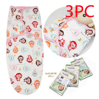 Cotton baby baby wrapped towel, cartoon baby sleeping bag, anti startled baby and baby products