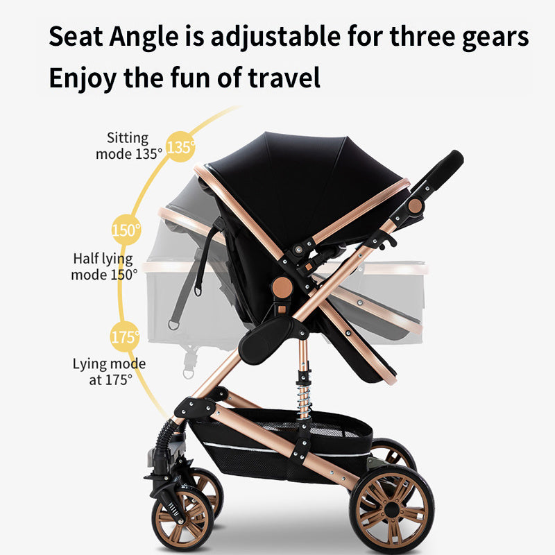 Baby Stroller High Landscape Lightweight Folding Shock Absorption